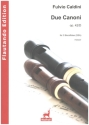 2 Canoni f�r 3 Blockfl�ten (SSA) Partitur und Stimmen