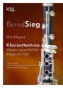 2 Klarinettentrios f�r 3 Klarinetten (2 Klarinetten und Fagott) Partitur und Stimmen