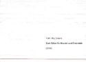 2 S�tze f�r Klavier und Ensemble Partitur Din A3