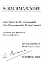 2 S�tze f�r Streichquartett Partitur und Stimmen