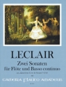 2 Sonaten aus Quatri�me livre de sonates f�r Fl�te und Bc