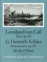 2 St�cke f�r 3 Fl�ten Trio op.2,1 (Call, L. von)    und Amusement op.117 (K�hler, G.H.)