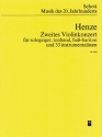 2. Violinkonzert f�r Sologeiger, Tonband, Bassbariton und 33 Instrumentalisten Studienpartitur
