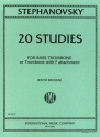 20 Studies for bass trombone with F attachment BROWN, KEITH, ED.
