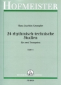 24 rhythmisch technische Studien Band 1 f�r 2 Trompeten