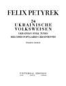 24 ukrainische Volksweisen f�r Klavier