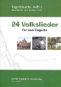 24 Volkslieder: f�r zwei Fagotte Spielpartitur