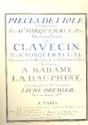 Pices de viole mises en pices de clavessin vol.1  facsimile