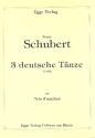 3 deutsche T�nze D972 f�r Oboe (Klarinette), Klarinette (Englischhorn) und Fagott Partitur und Stimmen