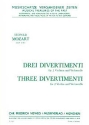 3 Divertimenti f�r 2 Violinen und Violoncello Stimmen