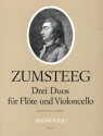 3 Duos f�r Fl�te und Violoncello Partitur und Stimmen