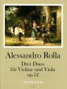 3 Duos op.12 f�r Violine und Viola Partitur und Stimmen