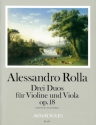 3 Duos op.18 f�r Violine und Viola Partitur und Stimmen