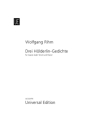 3 H�lderlin-Gedichte f�r Gesang (Sopran oder Tenor) und Klavier