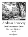 3 konzertante Duos op.4 f�r 2 Violinen Stimmen