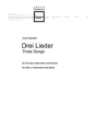 3 Lieder (3 Songs) f�r Alt oder Instrument und Klavier