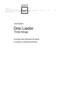 3 Lieder (3 Songs) f�r Sopran oder Instrument und Klavier