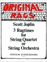 3 Ragtimes f�r Streichquartett Partitur und Stimmen