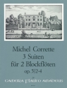 3 Suiten op.5,2-4 f�r 2 Blockfl�ten (Fl�ten, Oboen, Violinen) Spielpartitur