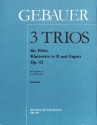 3 Trios op.42 f�r Fl�te, Klarinette und Fagott Stimmen