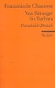 Franzsische Chansons von Beranger bis Barbara Texte (fr/dt)