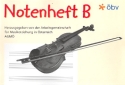 Notenheft B 6 Systeme rot mit Zwischenblatt