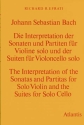 Versuch einer Anleitung zur Ausfhrung und zur Interpretation der Sonaten und Partiten fr Violine und Violoncello solo von Bach