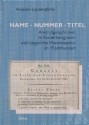Name - Nummer - Titel Ankndigungsformen im Konzertprogramm und brgerliche Musikrezeption im 19. Jahrhundert