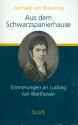 Aus dem Schwarzspanierhause Erinnerungen an Ludwig van Beethoven  broschiert
