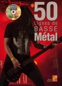 50 Lignes De Basse Mtal Bass Guitar Buch + DVD