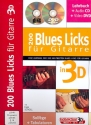 200 Blues Licks in 3D (+CD +DVD): fr Gitarre  (dt) Tabulaturen