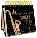 Kleines Spiralbuch: Music on, World off! Aufstellbuch