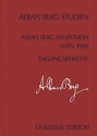 ALBAN BERG SYMPOSION WIEN 1980 TAGUNGSBERICHT ALBAN BERG STUDIEN