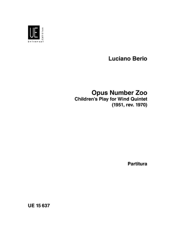 Opus Number Zoo fr Blserquintett Partitur