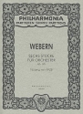 6 Stcke op.6b in der Fassung von 1928 fr Orchester,  Studienpartitur