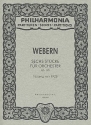 6 Stcke op.6b in der Fassung von 1928 fr Orchester,  Studienpartitur