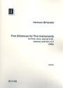 Five Distances for five Instruments fr Flte, Oboe, Klarinette, Horn und Fagott Partitur