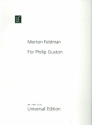 For Philip Guston fr Flte (Altflte), Percussion und Klavier Partitu