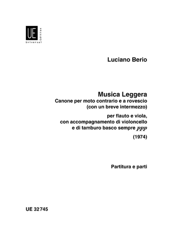 Musica leggera fr Flte, Viola und Violoncello Partitur und Stimmen