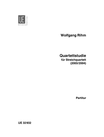 Quartettstudie fr Streichquartett Partitur