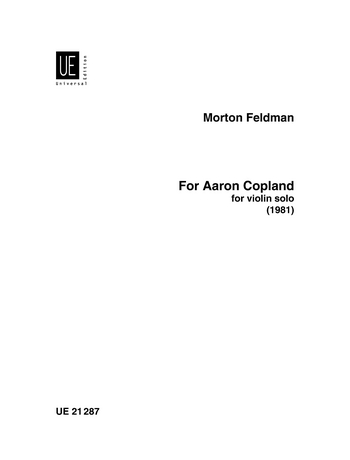 For Aaron Copland fr Violine solo