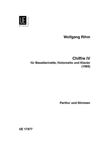 Chiffre 4 fr Baklarinette, Violoncello und Klavier Partitur und Stimmen
