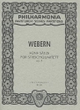 5 Stze op.5 fr Streichquartett Studienpartitur