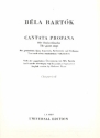 Cantata profana Tenor, Bariton, gem Chor und Orchester Klavierauszug (dt/en)