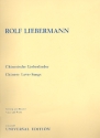 Chinesische Liebeslieder fr Gesang, Harfe und Streicher fr Gesang und Klavier (dt/en)