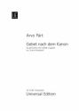 Gebet nach dem Kanon / Prayer after the Kanon fr Chor SATB