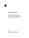 4 spte Gedichte von Friedrich Rckert fr Gesang (mittel) und Klavier