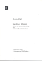 Berliner Messe fr gem Chor (Soli) und Orgel (Streichorchester) Chorpartitur