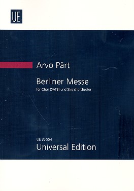 Berliner Messe fr gem Chor und Streichorchester Studienpartitur