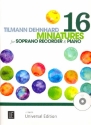 16 Miniatures (+CD) for soprano recorder and piano